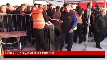 7 Bin 700 Kişiyle Atatürk Portresi