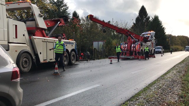 Accident: un camion dans les décors à Saint-Germain-de-Livet