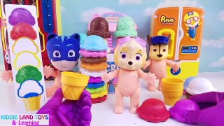 Paw Patrol Baby Doll Skye Bee Sting Babysitting Doc McStuffins Rescue Learn Colors Ice Cream Stand