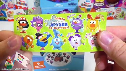 Шоколадные яйца Смешарики Зенит, чемпионы по футболу (Smeshariki Zenit surprise eggs)