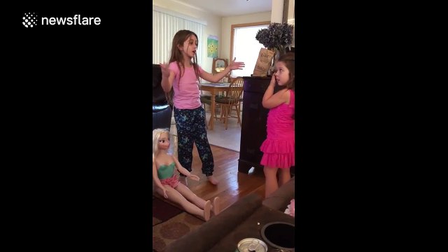 Two sisters, aged 4 and 8, face off in epic rap battle