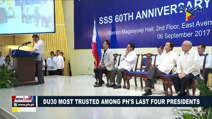 President Duterte most trusted among PH's last four presidents