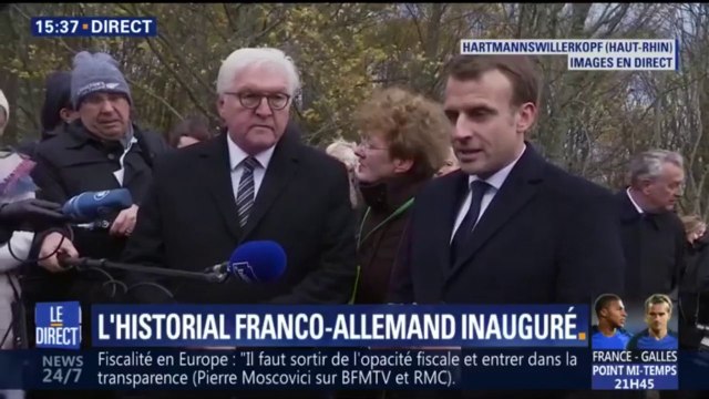 Depuis l'historial franco-allemand, Emmanuel Macron prône une Europe souveraine, unie et démocratique