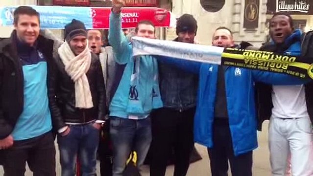Dark Vador chante à la gloire de l'OM avec les supporters marseillais