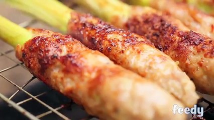 Hướng dẫn cách làm món NEM LỤI NƯỚNG CAY _ Feedy VN