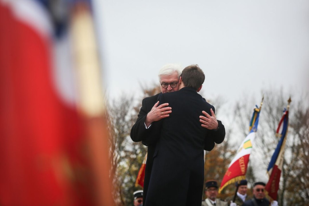 Inauguration de l'Historial franco-allemand de la Guerre 14-18 du Hartmannswillerkopf par le Président de la République, Emmanuel Macron, et Frank-Walter Steinmeier, Président de la République fédérale d’Allemagne à Colmar