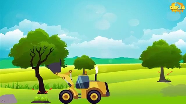 Excavators, Dump Trucks, Road Roller And Wheel Loader | Cartoon for Kids