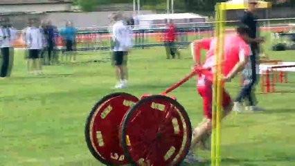 Christophe Dy et Bruno Vosgien en interview et des images du parcours du sapeur