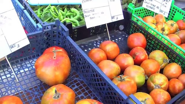 Précisions avec le référent au commerce de Martigues et des producteurs du marché.