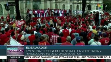 El Salvador: FMLN celebra los 100 años de la Revolución de Octubre