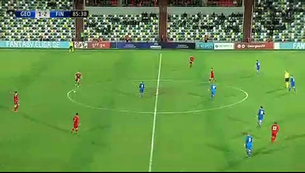 2-2 Roman Tchanturia Goal UEFA  Euro U21 Qual.  Group 3 - 10.11.2017 Georgia U21 2-2 Finland U21