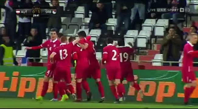 0-1 Aleksandar Lutovac Goal UEFA Euro U21 Qual. Group 7 - 10.11.2017 Austria U21 0-1 Serbia U21