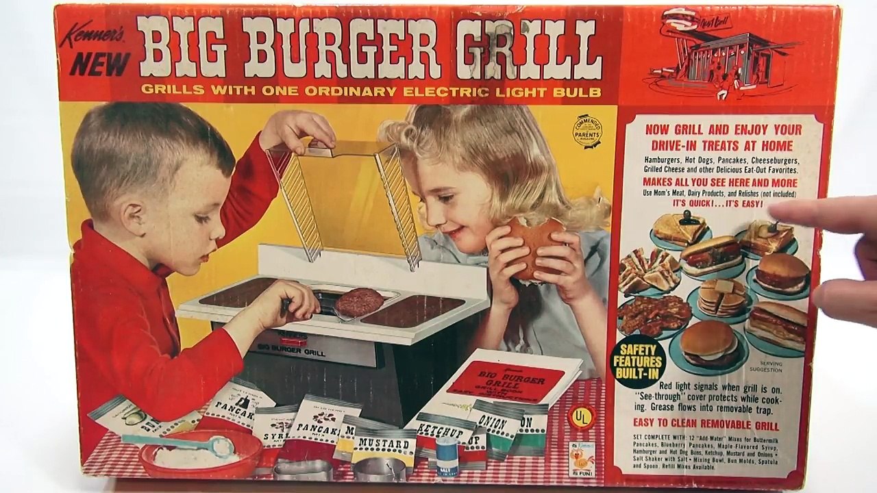 Big Burger Grill, Mini Cheeseburgers & Grilled Cheese! - Miniature Hamburger!