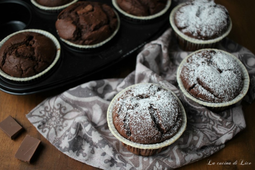 Muffin con ricotta e cioccolato