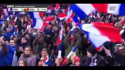 Griezmann goal vs Wales - France vs Wales - 10112017