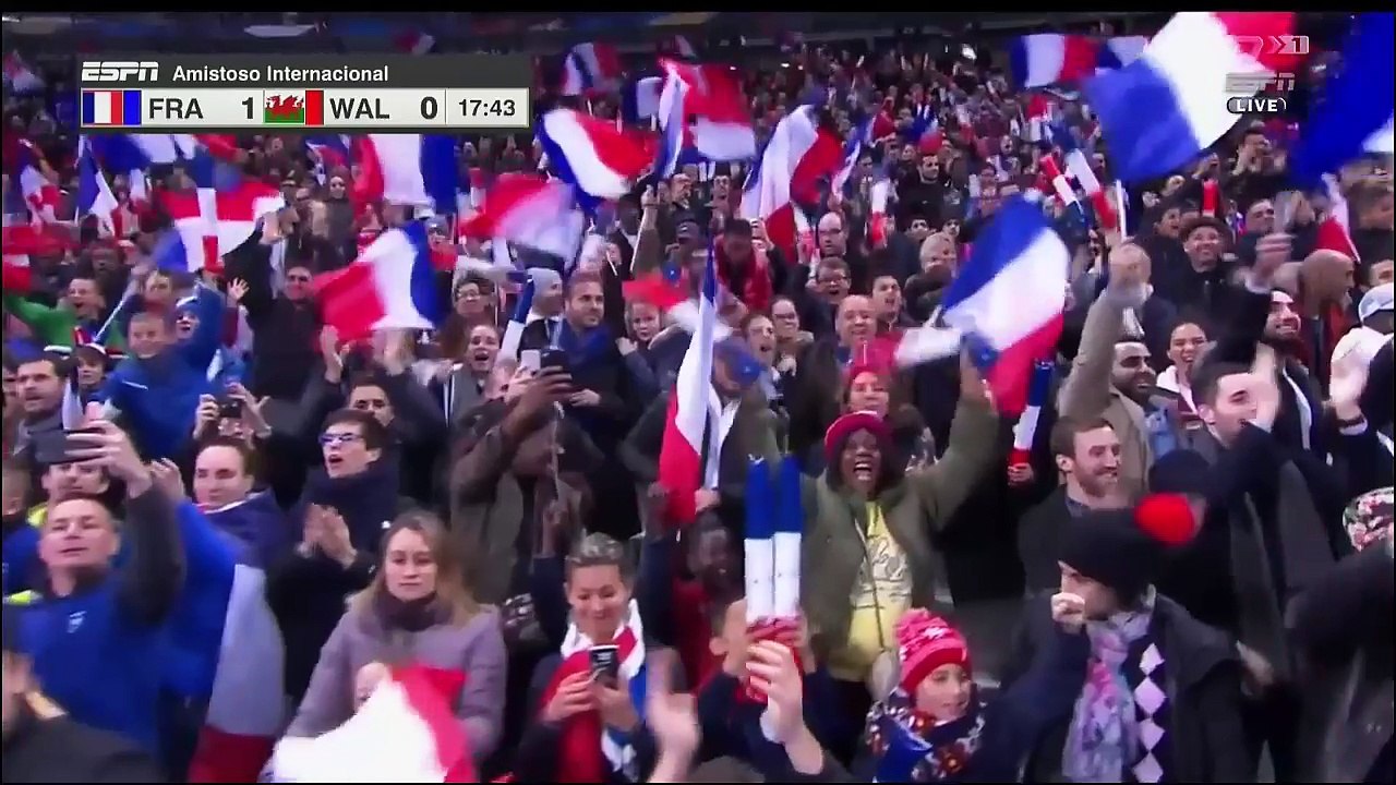 France vs Pays de Galles 2-0 tous les buts et resume 10/11/2017