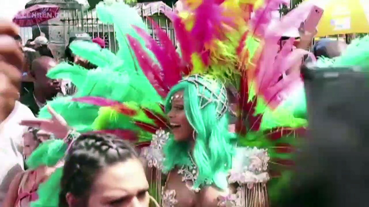 Rihanna In An Embellished Bikinii For Crop Over Parade   FULL VIDEO