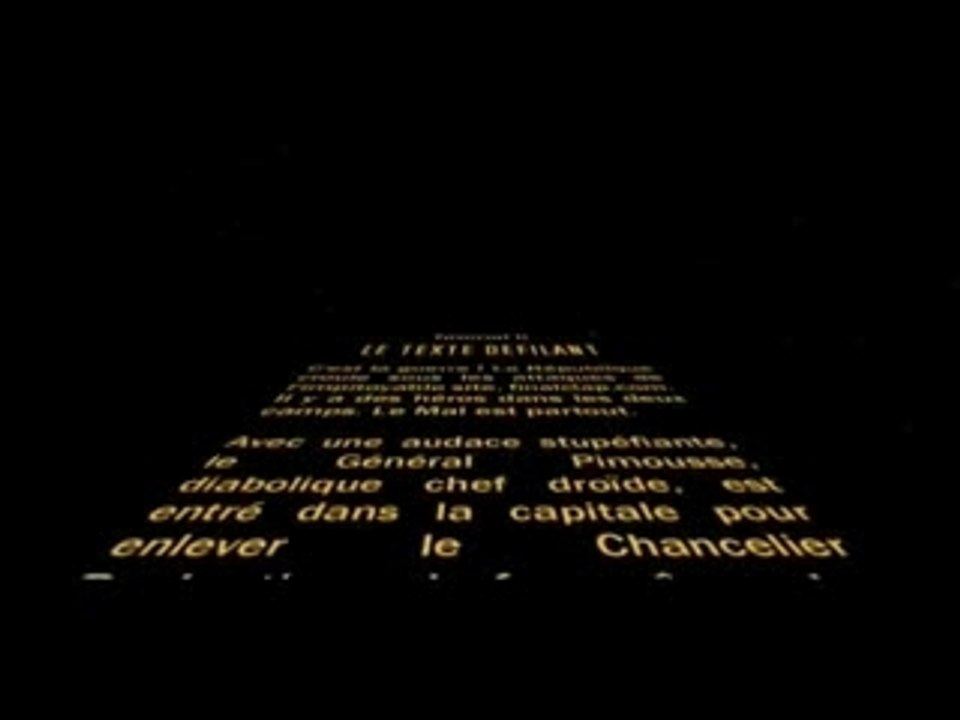 Tuto Texte  défilant starwars