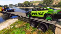 Learn Colors Police Cars Compilation w Spiderman Cars Cartoon for Kids and Nursery Rhymes Songs