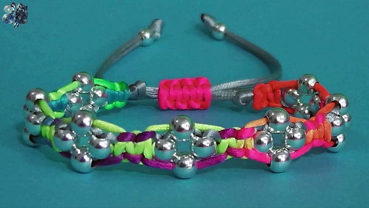 como hacer pulseras de nudos de hilo: Como hacer una pulsera de macrame con hilo de flores