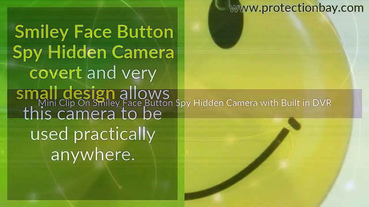 Mini Clip On Smiley Face Button Spy Hidden Camera with Built in DVR