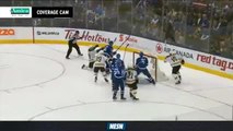 David Pastrnak Scores On Power Play Late In Third Period Vs. Maple Leafs