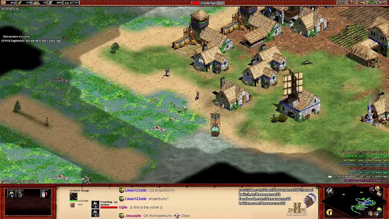 Aoe2 HD: Italians, Archer Rush (Flush) and Teamwork