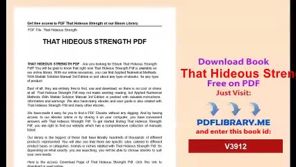 That Hideous Strength