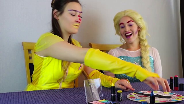 Frozen Elsa & Belle TWISTER MAKEUP CHALLENGE w_ Spiderman Joker Fun Superhero Movie in real life IRL | Superheroes | Spiderman | Superman | Frozen Elsa | Joker