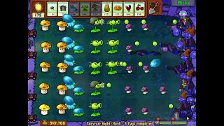 Plants vs. Zombies - Survival: Night (Hard)