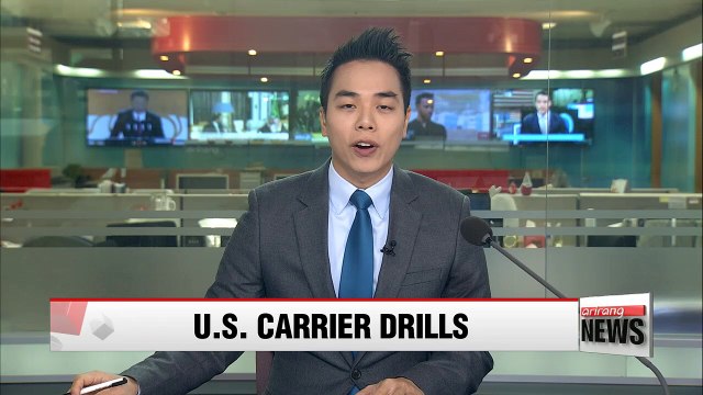 Three U.S. carriers taking part in naval exercises with South Korea