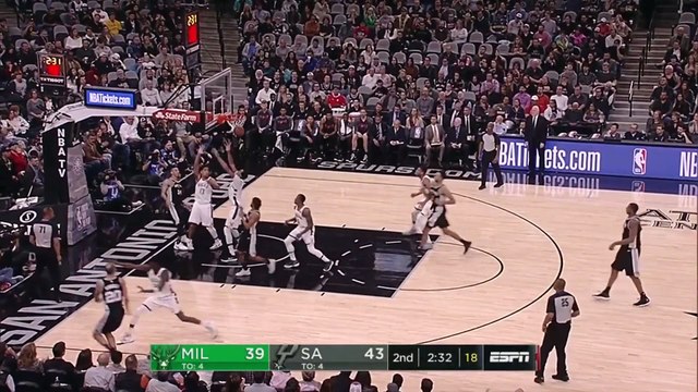 Giannis Antetokounmpo Scores 28 points With 12 rebounds to lead the Bucks past the Spurs - Highlights - November 10, 2017