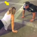 When CrossFit athlete Sara Yingling challenges Trooper Rodriguez to a push-up contest, it's only polite to accept.