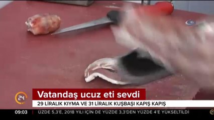 Vatandaş ucuz eti sevdi