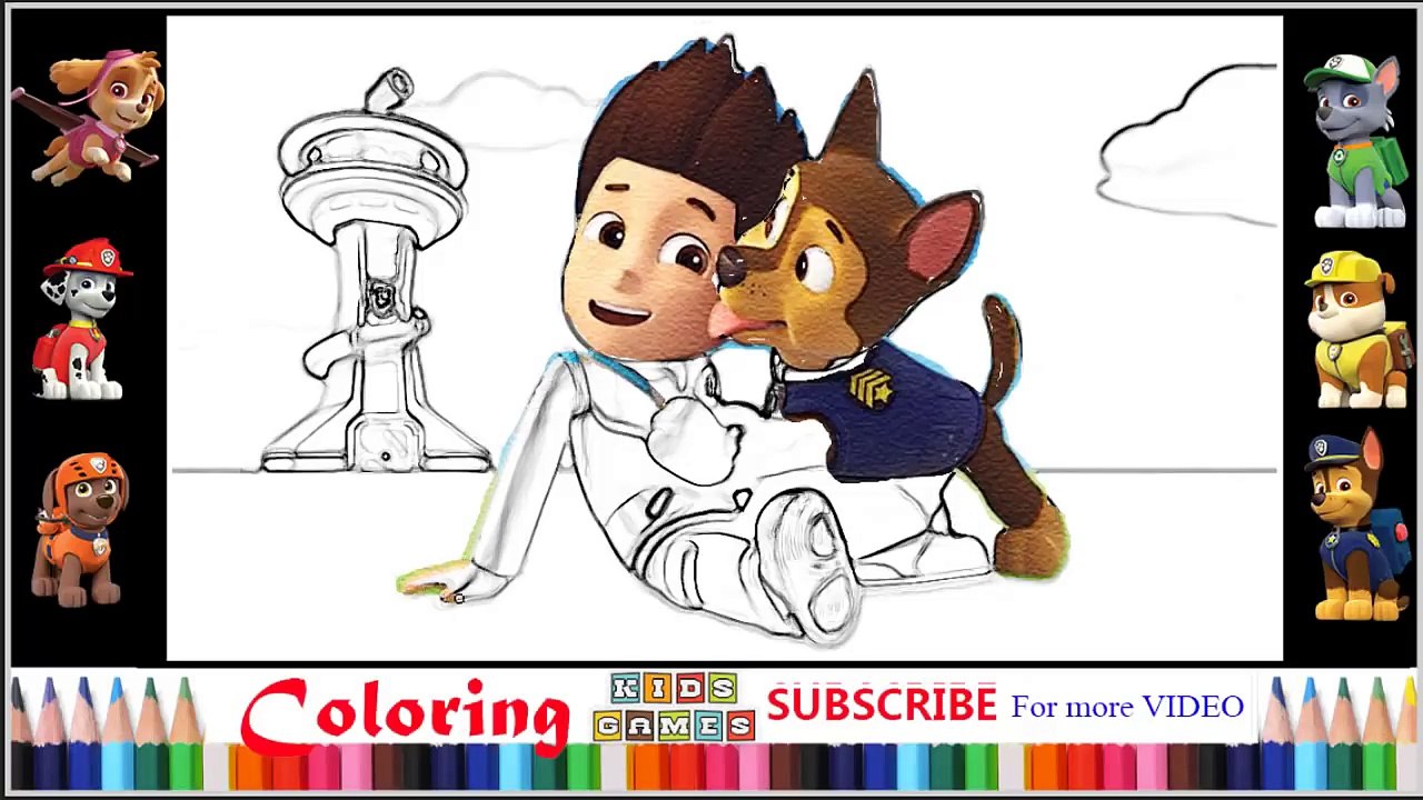 Paw Patrol Coloring for kids 2017♫Nursery Rhymes   Part 13♫ Kids Games ♫