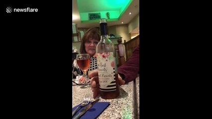 UK man reveals pregnancy to his parents with message on wine label