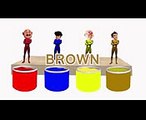 Learn Colors with Spiderman Motu Patlu Battu Gattu and colored paint tanks for Children  Finger Fami (1)