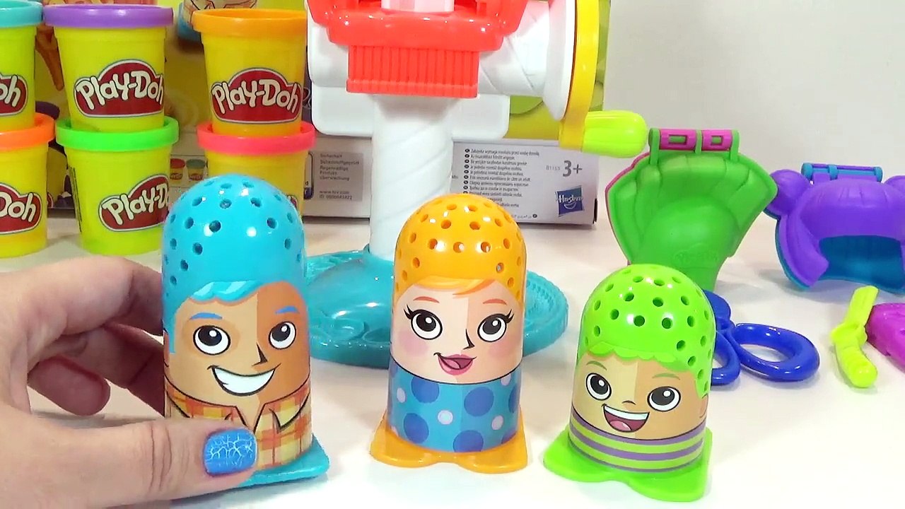 Пластилин Плей До набор Сумасшедшие прически. Мультик с игрушками play doh