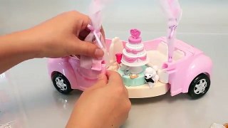 Princess Doll Wedding Car Tayo The Little Bus Garage Learn Colors Toy Surprise