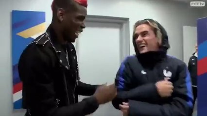 Les retrouvailles de Griezmann et Pogba au Stade de France