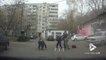 Embrouille de bourrés en Russie... ça rigole pas là bas : KO au sol !