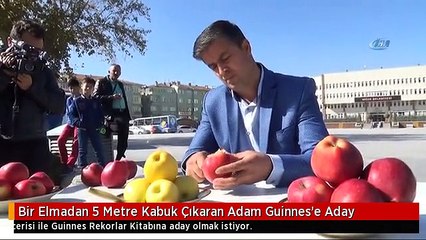 Bir Elmadan 5 Metre Kabuk Çıkaran Adam Guinnes'e Aday