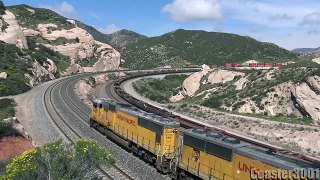 BNSF and Union Pacific Trains on Cajon Pass