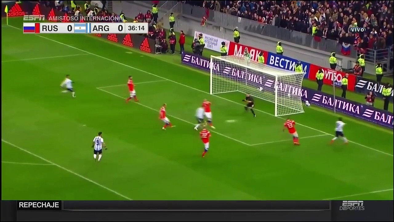 Russia vs Argentina 0-1 Sergio Aguero Goal and Full Highlights 11/11/2017