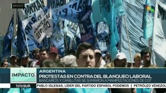 Protestas en Argentina en contra del blanqueo laboral