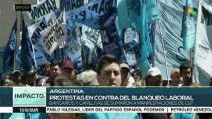 Protestas en Argentina en contra del blanqueo laboral