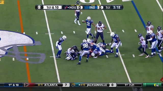2015 - Colts Mike Adams recovers Texans Alfred Blue's fumble