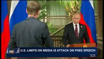 i24NEWS DESK | U.S. limits on media is attack on free speech | Saturday, November 11th 2017