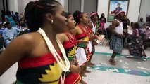 Beautiful Igbo girls in Dallas Texas USA dancing gracefully to traditional tunes
