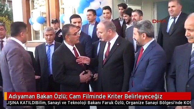 Adıyaman Bakan Özlü: Cam Filminde Kriter Belirleyeceğiz